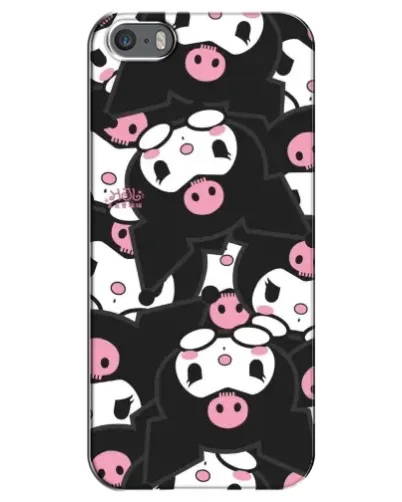 Чехол для iPhone 5 / 5s / SE с картинкой «Kuromi с сердечком»