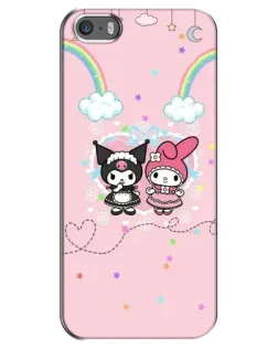 Чехол для iPhone 5 / 5s / SE с картинкой «My Melody и Kuromi» Чехол для iPhone 5 / 5s / SE с картинкой «My Melody и Kuromi»