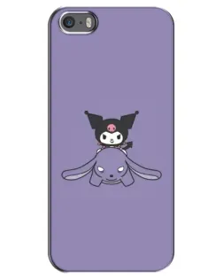 Чехол для iPhone 5 / 5s / SE с картинкой «Kuromi на лиловом фоне» Чехол для iPhone 5 / 5s / SE с картинкой «Kuromi на лиловом фоне»