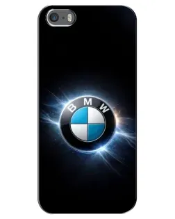 Чохол для iPhone 5 / 5s / SE з картинкою «BMW — неонове сяйво»