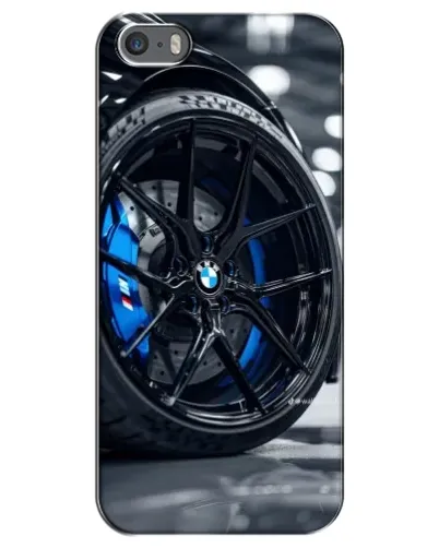 Чехол для iPhone 5 / 5s / SE с картинкой «Колесо BMW вблизи»