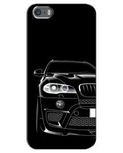 Чехол для iPhone 5 / 5s / SE с картинкой «Темный силуэт BMW»
