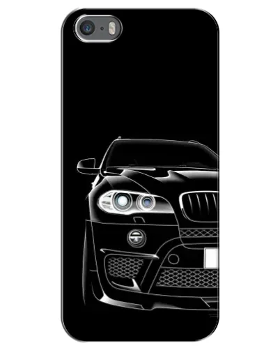 Чехол для iPhone 5 / 5s / SE с картинкой «Темный силуэт BMW»