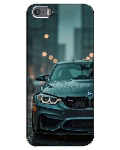 Чехол для iPhone 5 / 5s / SE с картинкой «BMW в огнях города»