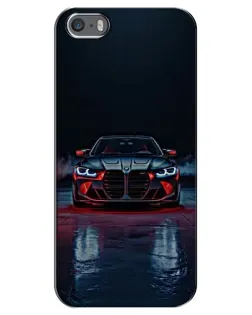 Чехол для iPhone 5 / 5s / SE с картинкой «BMW на мокрой дороге»