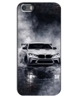 Чехол для iPhone 5 / 5s / SE с картинкой «BMW сквозь туман»