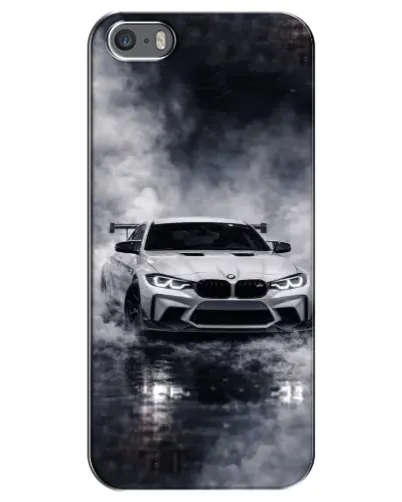 Чехол для iPhone 5 / 5s / SE с картинкой «BMW сквозь туман»