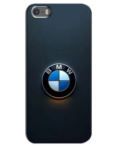 Чехол для iPhone 5 / 5s / SE с картинкой «Логотип BMW — минимализм»