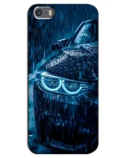 Чехол для iPhone 5 / 5s / SE с картинкой «BMW под дождем»