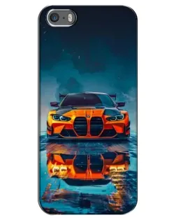 Чехол для iPhone 5 / 5s / SE с картинкой «BMW — золотая эмблема»