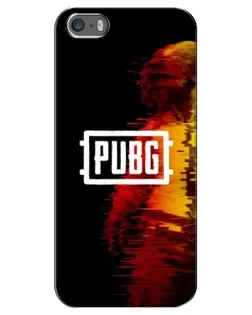 Чехол для iPhone 5 / 5s / SE с картинкой «Яркий логотип PUBG»