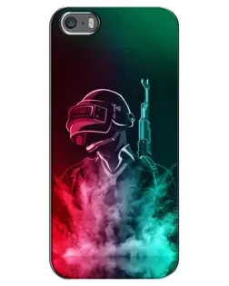 Чохол для iPhone 5 / 5s / SE з картинкою «PUBG — вогняний воїн»