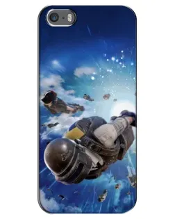 Чохол для iPhone 5 / 5s / SE з картинкою «Десант PUBG — стрибок»
