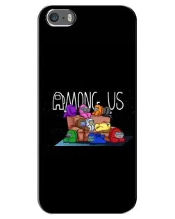 Чехол для iPhone 5 / 5s / SE с картинкой «Логотип Among Us» Чехол для iPhone 5 / 5s / SE с картинкой «Логотип Among Us»