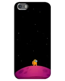 Чохол для iPhone 5 / 5s / SE з картинкою «Самотній герой на планеті»
