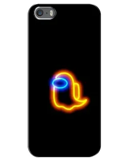 Чохол для iPhone 5 / 5s / SE з картинкою «Among Us неонове сяйво»