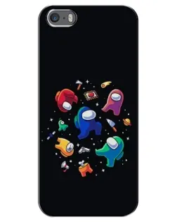 Чохол для iPhone 5 / 5s / SE з картинкою «Among Us космос»