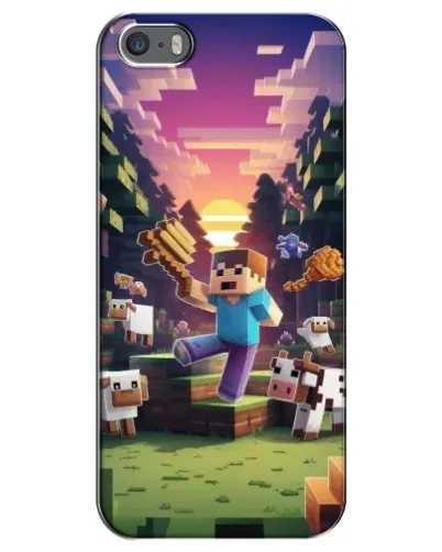 Чохол для iPhone 5 / 5s / SE з картинкою «Стів на фермі» Чохол для iPhone 5 / 5s / SE з картинкою «Стів на фермі»