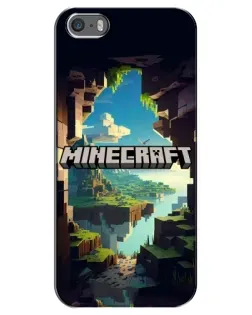 Чохол для iPhone 5 / 5s / SE з картинкою «Печера Майнкрафт»