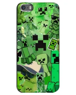 Чохол для iPhone 5 / 5s / SE з картинкою «Кріпери Minecraft»