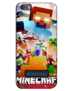 Чохол для iPhone 5 / 5s / SE з картинкою «Minecraft герої гри»