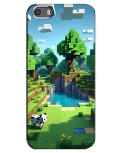 Чохол для iPhone 5 / 5s / SE з картинкою «Minecraft літній день»