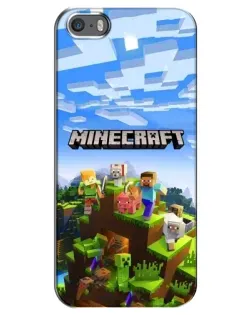 Чохол для iPhone 5 / 5s / SE з картинкою «Minecraft класичний світ»