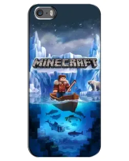 Чохол для iPhone 5 / 5s / SE з картинкою «Minecraft льодянийсвіт»