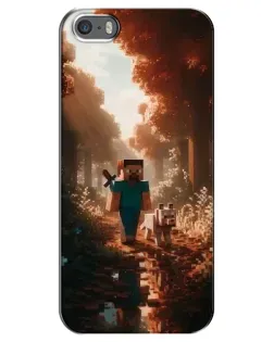 Чохол для iPhone 5 / 5s / SE з картинкою «Стів у лісі»