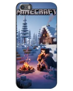 Чохол для iPhone 5 / 5s / SE з картинкою «Зимовий Minecraft»