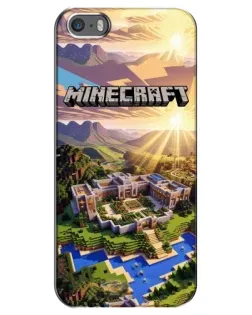Чохол для iPhone 5 / 5s / SE з картинкою «Minecraft панорама»
