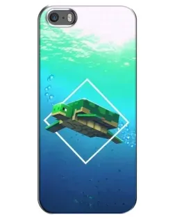 Чохол для iPhone 5 / 5s / SE з картинкою «Черепаха Minecraft»