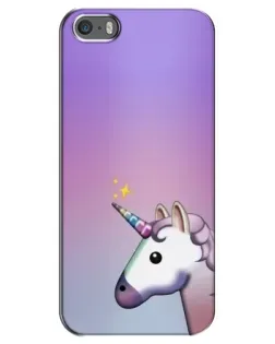 Чехол для iPhone 5 / 5s / SE с картинкой «Единорог градиент» Чехол для iPhone 5 / 5s / SE с картинкой «Единорог градиент»