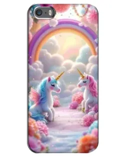 Чехол для iPhone 5 / 5s / SE с картинкой «Радуга и единороги» Чехол для iPhone 5 / 5s / SE с картинкой «Радуга и единороги»