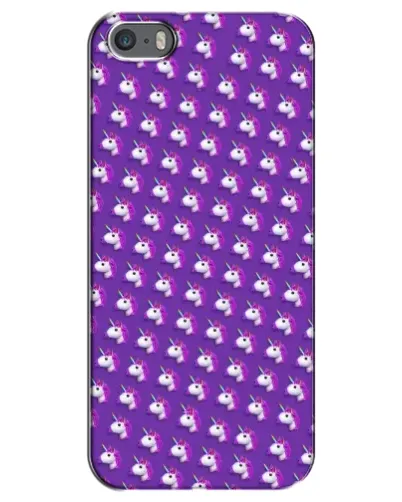 Чехол для iPhone 5 / 5s / SE с картинкой «Единороги на фиолетовом»