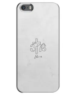 Чохол для iPhone 5 / 5s / SE з картинкою «Івана 3:16 Хрест»