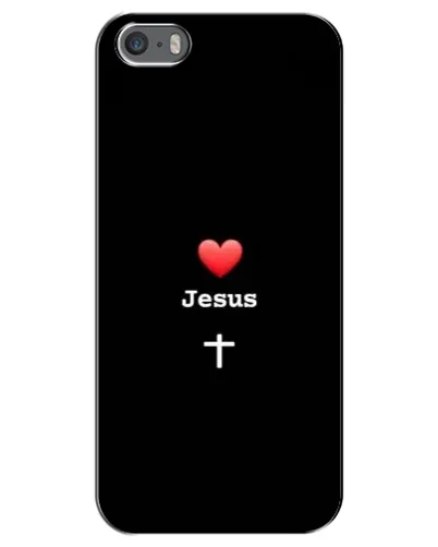 Чохол для iPhone 5 / 5s / SE з картинкою «Серце - Jesus»