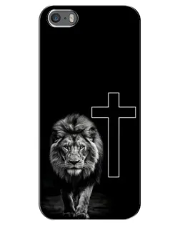 Чохол для iPhone 5 / 5s / SE з картинкою «Лев та Хрест»