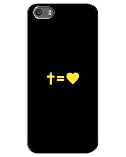 Чохол для iPhone 5 / 5s / SE з картинкою «Серце та Хрест»