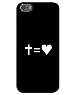 Чохол для iPhone 5 / 5s / SE з картинкою «Хрест та Серце»