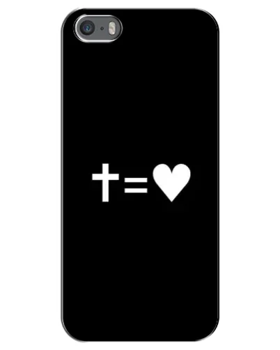Чохол для iPhone 5 / 5s / SE з картинкою «Хрест та Серце»