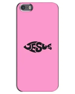 Чохол для iPhone 5 / 5s / SE з картинкою «Рожевий символ Jesus»