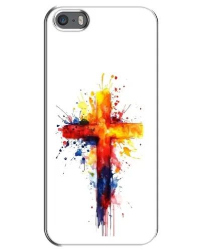 Чохол для iPhone 5 / 5s / SE з картинкою «Акварельний хрест»