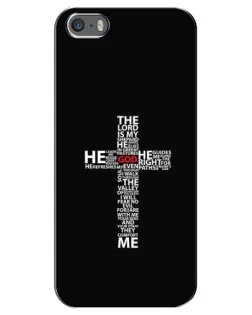 Чехол для iPhone 5 / 5s / SE с картинкой «Текстовый крест» Чехол для iPhone 5 / 5s / SE с картинкой «Текстовый крест»