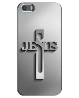 Чехол для iPhone 5 / 5s / SE с картинкой «Металлический крест Jesus» Чехол для iPhone 5 / 5s / SE с картинкой «Металлический крест Jesus»