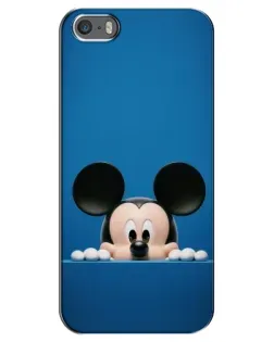 Чехол для iPhone 5 / 5s / SE с картинкой «Микки выглядывает»