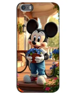 Чехол для iPhone 5 / 5s / SE с картинкой «Микки садовод»