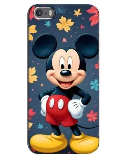 Чехол для iPhone 5 / 5s / SE с картинкой «Осенний Mickey Mouse»