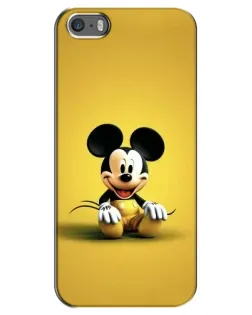 Чехол для iPhone 5 / 5s / SE с картинкой «Микки на желтом»