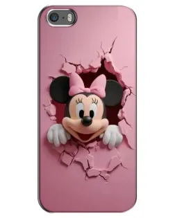 Чехол для iPhone 5 / 5s / SE с картинкой «Минни сквозь стену»